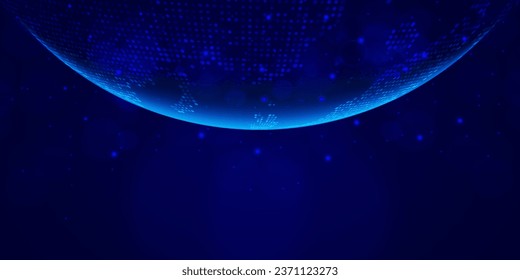 Velocidad de la tecnología digital conectar fondo verde azul, información de nano cibernético, comunicación abstracta, innovación datos tecnológicos futuros, conexión de red de internet, Ai big data, ilustración de punto de línea 3d