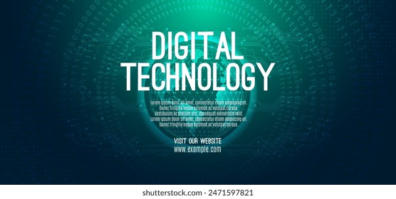 Digital technology speed connect blue green background, cyber nano information, abstract communication, innovation future tech data, internet network connection, Ai big data, line dot illustration