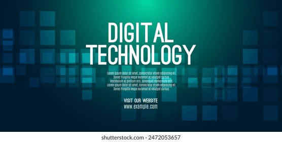 Digital technology speed connect blue green background, cyber nano information, abstract communication, innovation future tech data, internet network connection, Ai big data, line dot illustration