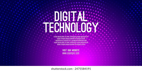 La velocidad de la tecnología digital conecta el fondo púrpura azul, información del nano cibernético, comunicación abstracta, datos tecnológicos futuros de la innovación, conexión de la red de Internet, grandes datos de Ai, ilustración del punto de la línea