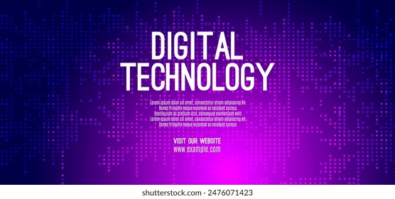 La velocidad de la tecnología digital conecta el fondo púrpura azul, información del nano cibernético, comunicación abstracta, datos tecnológicos futuros de la innovación, conexión de la red de Internet, grandes datos de Ai, ilustración del punto de la línea