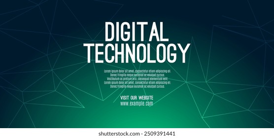 Digital technology speed connect blue green background, cyber nano information, abstract communication, innovation future tech data, internet network connection, Ai big data, line dot illustration 3d