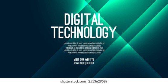 Digital technology speed connect blue green background, cyber nano information, abstract communication, innovation future tech data, internet network connection, Ai big data, line dot illustration 3d