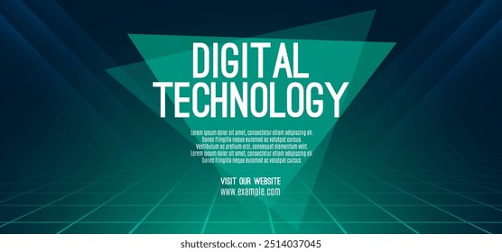 La velocidad de la tecnología digital conecta el fondo verde azul, información nano cibernética, comunicación abstracta, innovación, datos tecnológicos futuros, conexión de red de Internet, datos grandes de IA, ilustración de puntos de línea 3d