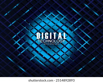 Digital technology speed connect blue background, cyber nano information, abstract communication, future technology data innovation, internet network connection, Ai big data, etc.