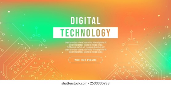 Tecnologia digital velocidade conectar fundo laranja azul, informações cibernano, comunicação abstrata, inovação futuro dados tecnológicos, conexão de rede de internet, Ai big data, linha ponto ilustração 3D