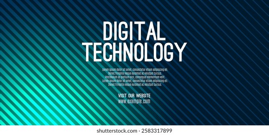 Digital technology speed connect blue green background, cyber nano information, abstract communication, innovation future tech data, internet network connection, Ai big data, line dot illustration
