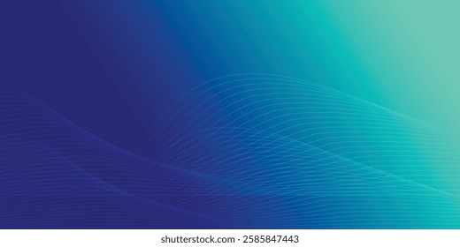 Digital technology speed connect blue green background, cyber nano information, abstract communication, innovation future tech data, internet network connection, vector line illustration