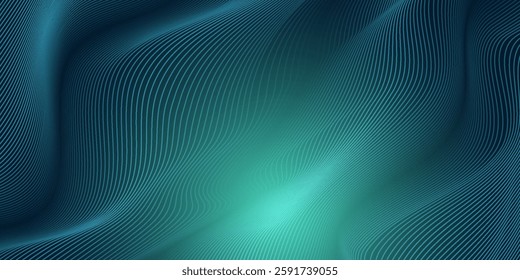 Digital technology speed connect blue green background, cyber nano information, abstract communication, innovation future tech data, internet network connection, Ai big data, line dot illustration