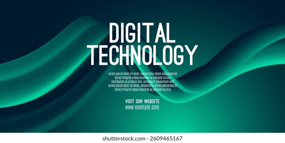 Digital technology speed connect blue green background, cyber nano information, abstract communication, innovation future tech data, internet network connection, Ai big data, line dot illustration