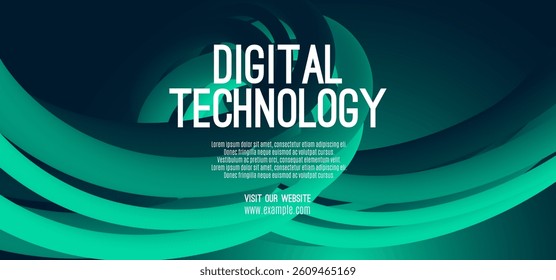 Digital technology speed connect blue green background, cyber nano information, abstract communication, innovation future tech data, internet network connection, Ai big data, line dot illustration