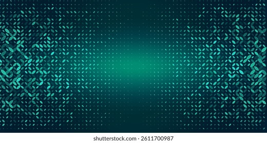 Digital technology speed connect blue green background, cyber nano information, abstract communication, innovation future tech data, internet network connection, Ai big data, line dot illustration