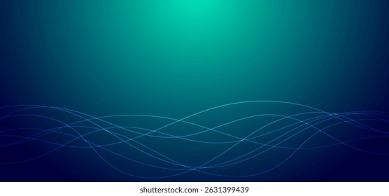 Digital technology speed connect blue green background, cyber nano information, abstract communication, innovation future tech data, internet network connection, Ai big data, line dot illustration 3d