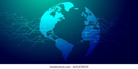 Digital technology speed connect blue green background, cyber nano information, abstract communication, innovation future tech data, internet network connection, Ai big data, line dot illustration 3d