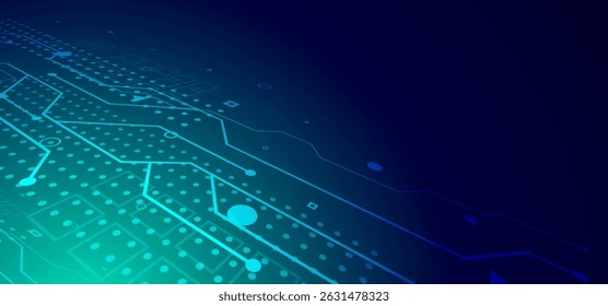 Tecnologia digital velocidade conectar fundo azul verde, informações cibernano, comunicação abstrata, inovação futuro dados tecnológicos, conexão de rede de internet, Ai big data, linha ponto ilustração 3d