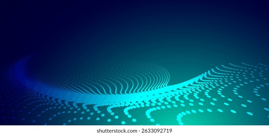 Digital technology speed connect blue green background, cyber nano information, abstract communication, innovation future tech data, internet network connection, Ai big data, line dot illustration 3d