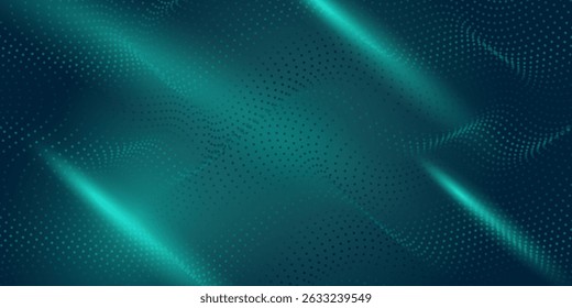 Digital technology speed connect blue green background, cyber nano information, abstract communication, innovation future tech data, internet network connection, Ai big data, line dot illustration