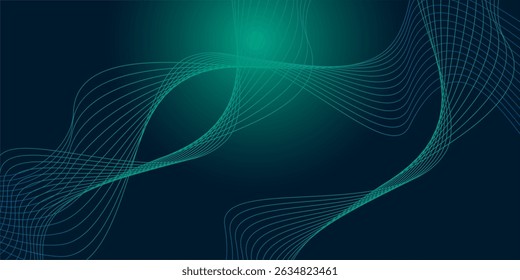 Digitale Technologie Geschwindigkeit verbinden blaugrünen Hintergrund, Cyber-Nano-Informationen, abstrakte Kommunikation, Innovation Zukunft Tech-Daten, Internet-Netzwerk-Verbindung, Ai Big Data, Linie Punkt Illustration