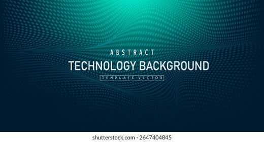 Digital technology speed connect blue green background, cyber nano information, abstract communication, innovation future tech data, internet network connection, Ai big data, line dot illustration