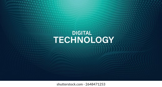 Tecnologia digital velocidade conectar fundo azul verde, informações cibernano, comunicação abstrata, inovação futuro dados tecnológicos, conexão de rede de internet, Ai big data, linha ponto ilustração