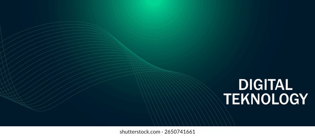 Digital technology speed connect blue green background, cyber nano information, abstract communication, innovation future tech data, internet network connection, Ai big data, line dot illustration