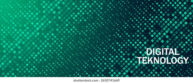 La velocidad de la tecnología digital conecta el fondo verde azul, información nano cibernética, comunicación abstracta, innovación, datos tecnológicos futuros, conexión de red de Internet, datos grandes de IA, ilustración de puntos de línea 3d