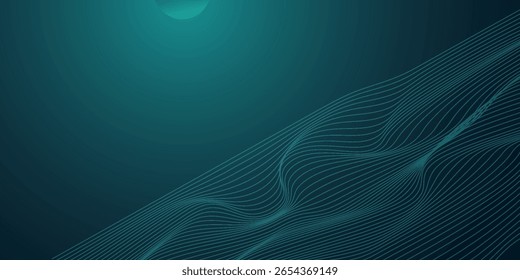 Tecnologia digital velocidade conectar fundo azul verde, informações cibernano, comunicação abstrata, inovação futuro dados tecnológicos, conexão de rede de internet, Ai big data, linha ponto ilustração