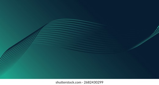 Digital technology speed connect blue green background modern 