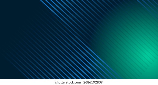 Digital technology speed connect blue green background, cyber nano information, abstract communication, innovation future tech data, internet network connection, Ai big data, line dot illustration
