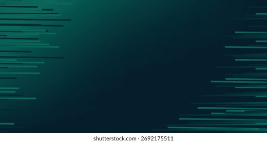 Digital technology speed connect blue green background, cyber nano information, abstract communication, innovation future tech data, internet network connection, Ai big data, line dot illustration