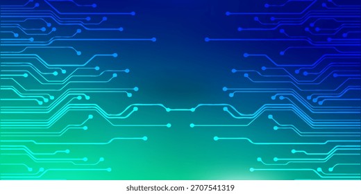 Digital technology speed connect blue green background, cyber nano information, abstract communication, innovation future tech data, internet network connection, Ai big data, line dot illustration