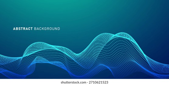 Digital technology speed connect blue green background, cyber nano information, abstract communication, innovation future tech data, internet network connection, Ai big data, line dot illustration 3d