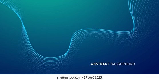 La velocidad de la tecnología digital conecta el fondo verde azul, información nano cibernética, comunicación abstracta, innovación, datos tecnológicos futuros, conexión de red de Internet, datos grandes de IA, ilustración de puntos de línea 3d
