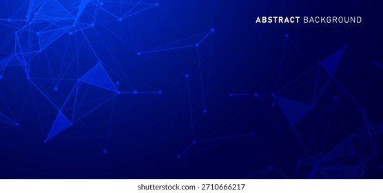 Digital technology speed connect blue background, cyber nano information, abstract communication, map innovation future tech data, internet network connection, Ai big data, line dot illustration 3d