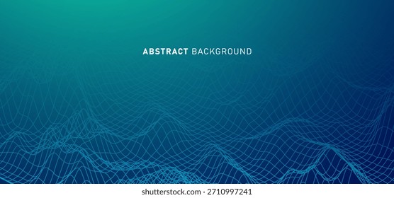 La velocidad de la tecnología digital conecta el fondo verde azul, información nano cibernética, comunicación abstracta, innovación, datos tecnológicos futuros, conexión de red de Internet, datos grandes de IA, ilustración de puntos de línea 3d