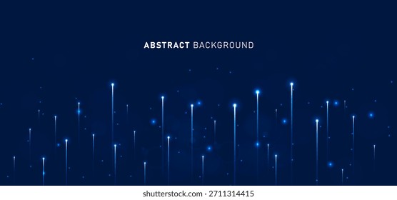 Tecnologia digital velocidade conectar fundo azul, informações nano cibernéticas, mapa comunicação abstrata, inovação dados tecnológicos futuros, conexão de rede de internet, Ai big data, linha ponto ilustração 3d