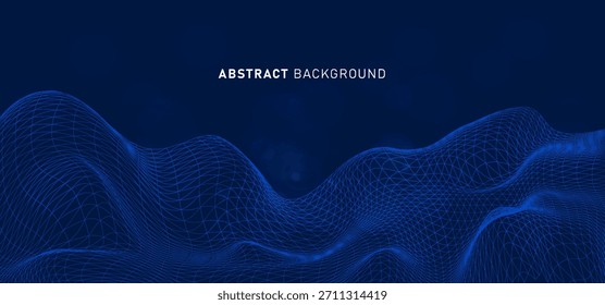 Digital technology speed connect blue background, cyber nano information, map abstract communication, innovation future tech data, internet network connection, Ai big data, line dot illustration 3d