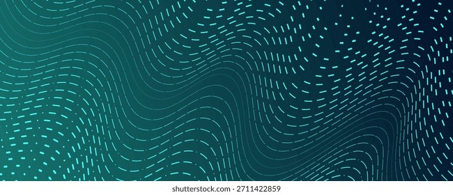 La velocidad de la tecnología digital conecta el fondo verde azul, comunicación abstracta, información nana cibernética. eps10