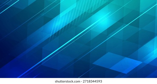 La velocidad de la tecnología digital conecta el fondo verde azul, información nano cibernética, comunicación abstracta, innovación, datos tecnológicos futuros, conexión de red de Internet, datos grandes de IA, ilustración de puntos de línea 3d