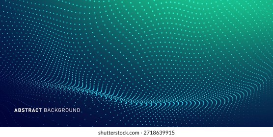 Tecnologia digital velocidade conectar fundo azul verde, informações cibernano, comunicação abstrata, inovação futuro dados tecnológicos, conexão de rede de internet, Ai big data, linha ponto ilustração