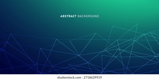 Digital technology speed connect blue green background, cyber nano information, abstract communication, innovation future tech data, internet network connection, Ai big data, line dot illustration