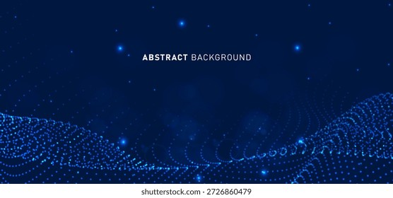 Digital technology speed connect blue background, cyber nano information, map abstract communication, innovation future tech data, internet network connection, Ai big data, line dot illustration 3d