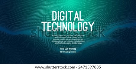 Digital technology speed connect blue green background, cyber nano information, abstract communication, innovation future tech data, internet network connection, Ai big data, line dot illustration