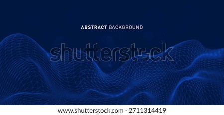 Digital technology speed connect blue background, cyber nano information, map abstract communication, innovation future tech data, internet network connection, Ai big data, line dot illustration 3d
