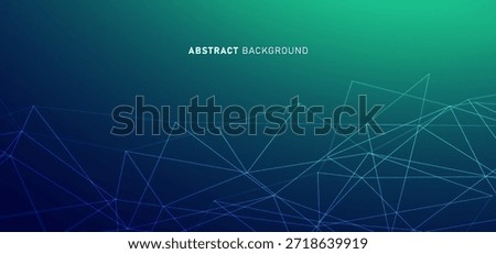 Digital technology speed connect blue green background, cyber nano information, abstract communication, innovation future tech data, internet network connection, Ai big data, line dot illustration