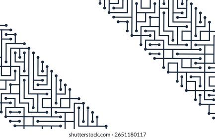 Digital technology speed connect dark blue background, cyber nano information, abstract communication, innovation future tech data, internet network connection, Ai big data, line dot illustration