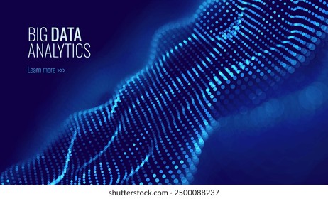 Digital Technology Speed Connect Tech Particles Background. Cyber Nano Innovation Concept. Abstract Communication. Global Network Connection. AI Big Data Vector Illustration.