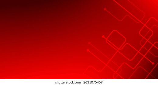 La velocidad de la tecnología digital conecta el fondo rojo oscuro, fondo abstracto de la comunicación, datos futuros innovadores de la tecnología, conexión de la red de Internet, datos grandes de la IA