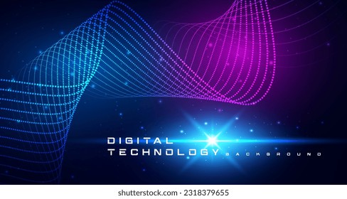 Digital technology speed internet network connection blue purple background, cyber information, abstract speed connect communication, innovation metaverse futuristic tech, Ai big data, illustration 3d