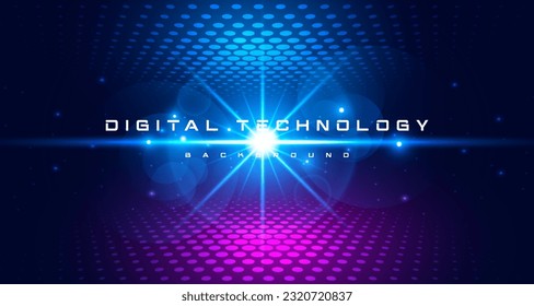 Digital technology speed internet network connection blue purple background, cyber information, abstract data connect communication, innovation metaverse futuristic tech, Ai big data, illustration 3d